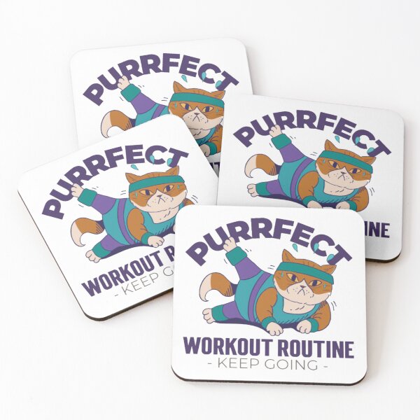 Item preview, Funny Fitness Cat - Keep Going Workout Pun designed and sold by GenZFashion000.
