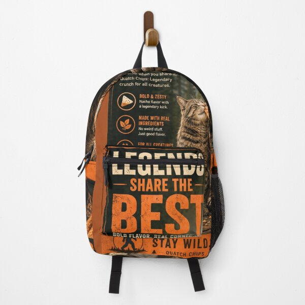Item preview, Quatch Chips – Sasquatch & Cat Funny Snack Retro Poster Shirt designed and sold by TheClockOutClub.