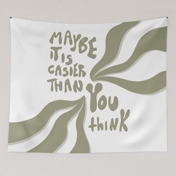 Item preview, Maybe It Is Easier Than You Think Typography Art designed and sold by Barelythere2324.