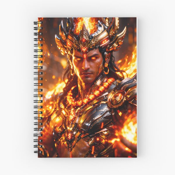 Item preview, Agni Plasma Fire — Hindu God Art | Cyberpunk designed and sold by CosmicLotusArt.