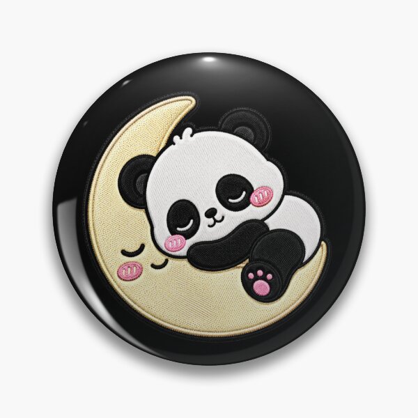 Item preview, Kawaii Sleeping Panda Embroidery Patch Cute Chibi Animal designed and sold by ColorSplash123.