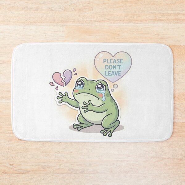 Item preview, Please Don’t Leave – Sad Relationship Frog Sticker designed and sold by Elviqus Shop.