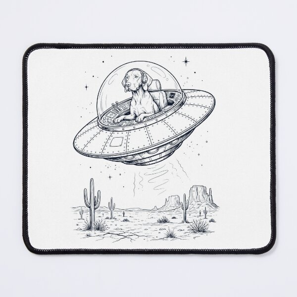Item preview, Vintage Vizsla Riding UFO Dog Mom Dad Lover designed and sold by DoodleTortle.