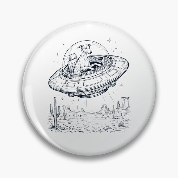 Item preview, Vintage Whippet Riding UFO Dog Mom Dad Lover designed and sold by DoodleTortle.