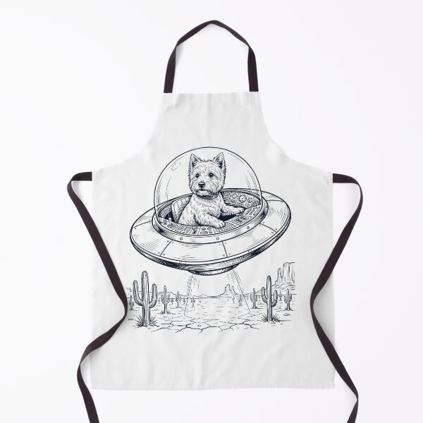 Artikelvorschau, Vintage West Highland White Terrier reitet UFO Hundemama Papa Liebhaber entworfen und verkauft von DoodleTortle.