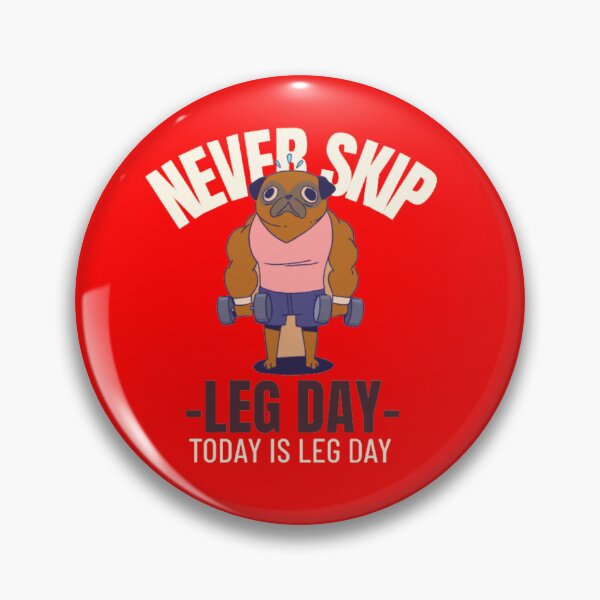 Item preview, Never Skip Leg Day - Funny Buff Muscle Pug designed and sold by GenZFashion000.