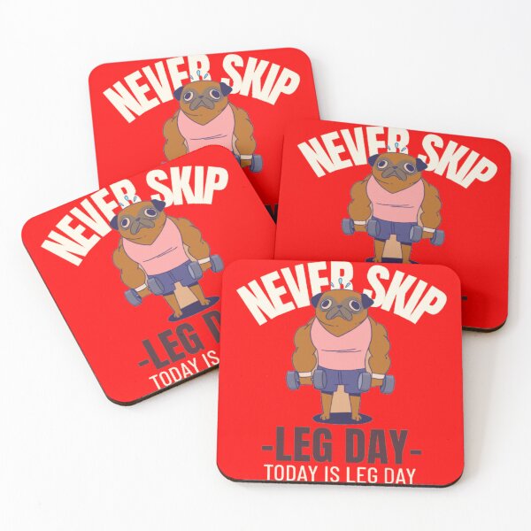 Item preview, Never Skip Leg Day - Funny Buff Muscle Pug designed and sold by GenZFashion000.
