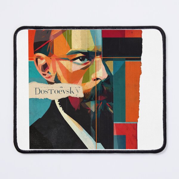 Item preview, Dostoevsky – Literary Collage Portrait Art Print | Russian Literature Philosophy Poster designed and sold by OzzFrequency.
