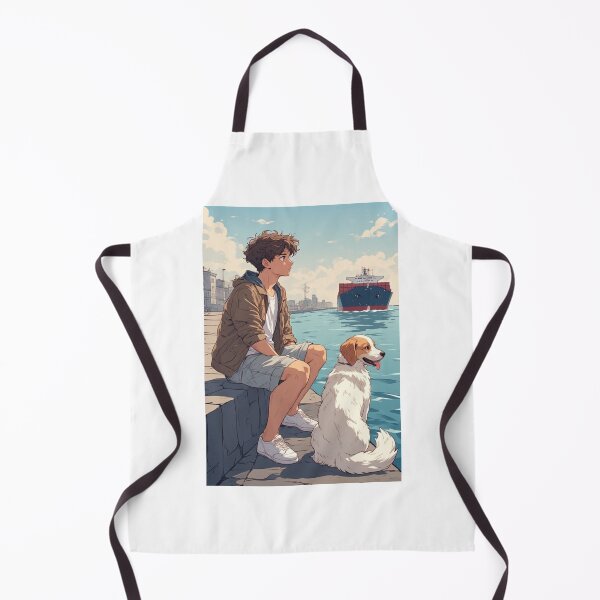 Item preview, The young man and his dog stopped to admire the view. designed and sold by Whose-sweat.