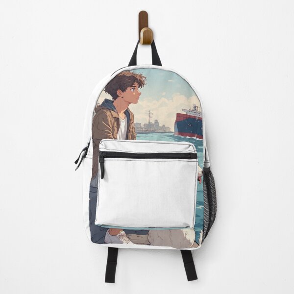 Item preview, The young man and his dog stopped to admire the view. designed and sold by Whose-sweat.