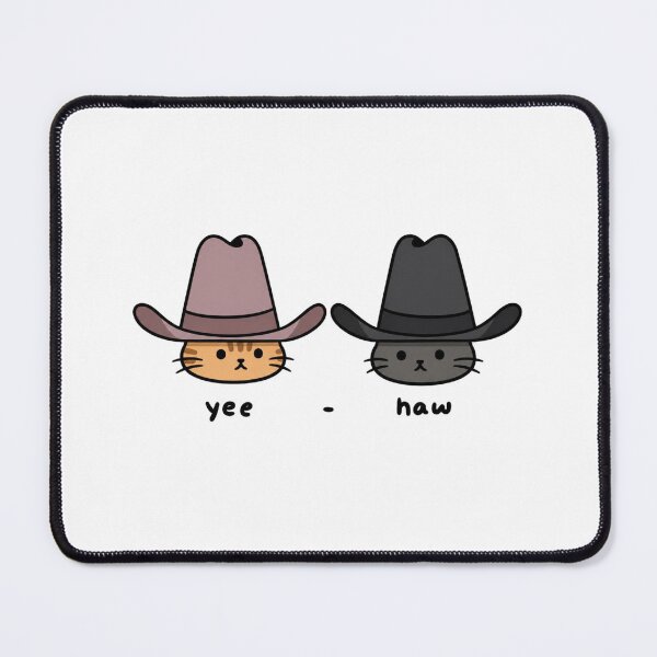 Item preview, Yee Haw Cowboy Cats Cute Funny Kawaii Cat Meme Design designed and sold by SoftPawsAtelier.