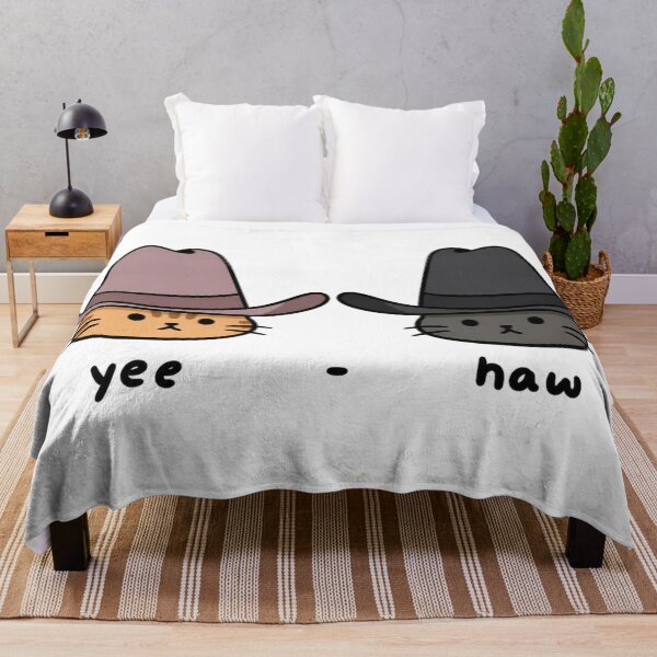 Item preview, Yee Haw Cowboy Cats Cute Funny Kawaii Cat Meme Design designed and sold by SoftPawsAtelier.