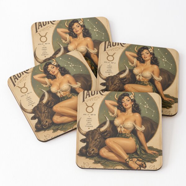 Item preview, ZODIAC PINUP TAURUS Variant  designed and sold by PINDROPPA.