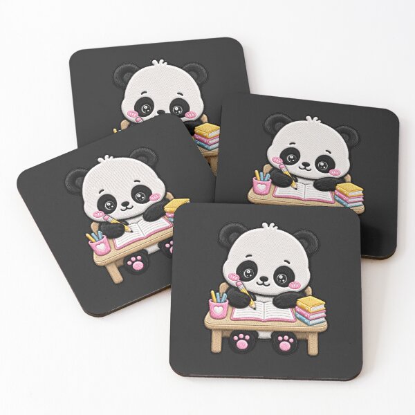 Item preview, Kawaii Studying Panda Embroidery Patch Cute Chibi designed and sold by ColorSplash123.