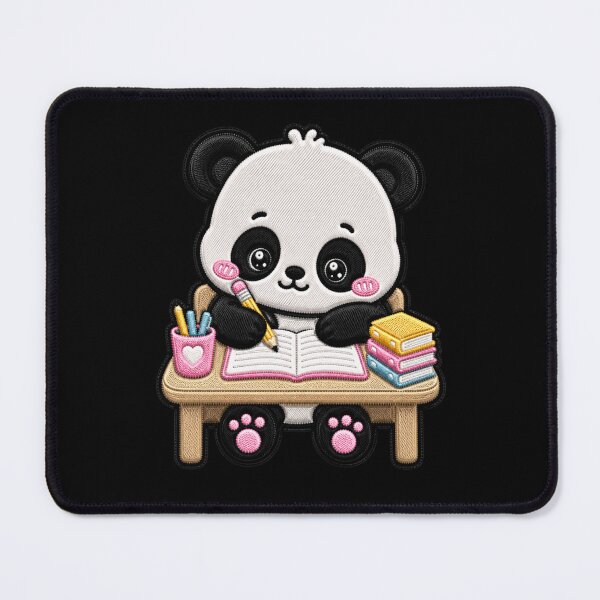 Item preview, Kawaii Studying Panda Embroidery Patch Cute Chibi designed and sold by ColorSplash123.
