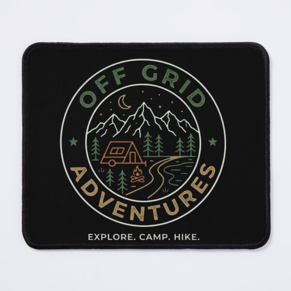 Item preview, Retro Off Grid Adventures Mountain Emblem designed and sold by ProDecor.