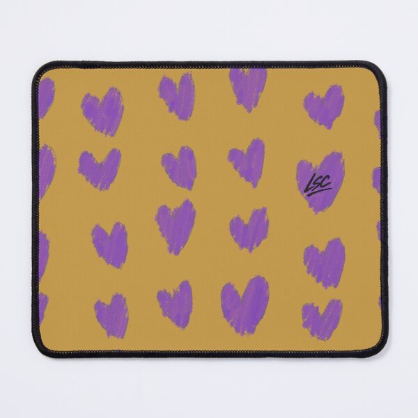 Item preview, Lucky Mustard Purple Heart Pattern designed and sold by Lucky Sock Club.