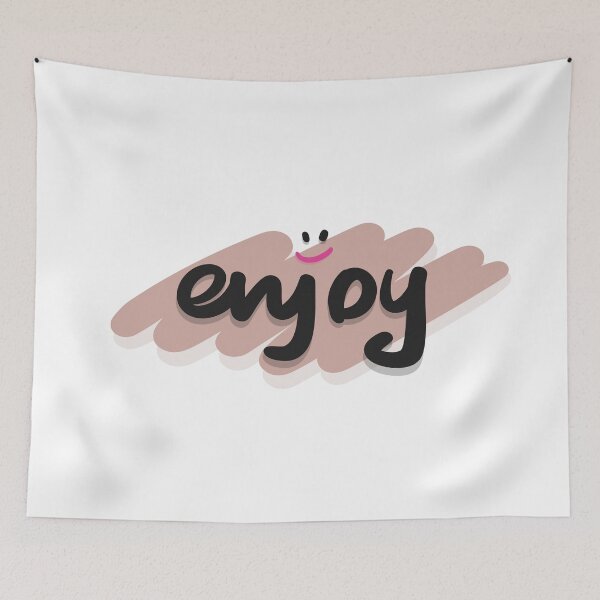 Item preview, Enjoy Cute Positive Typography designed and sold by Barelythere2324.