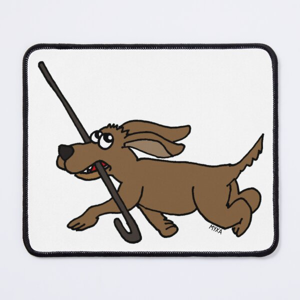 Item preview, Happy Helper – Funny Dog Running with Cane designed and sold by MyxaART.