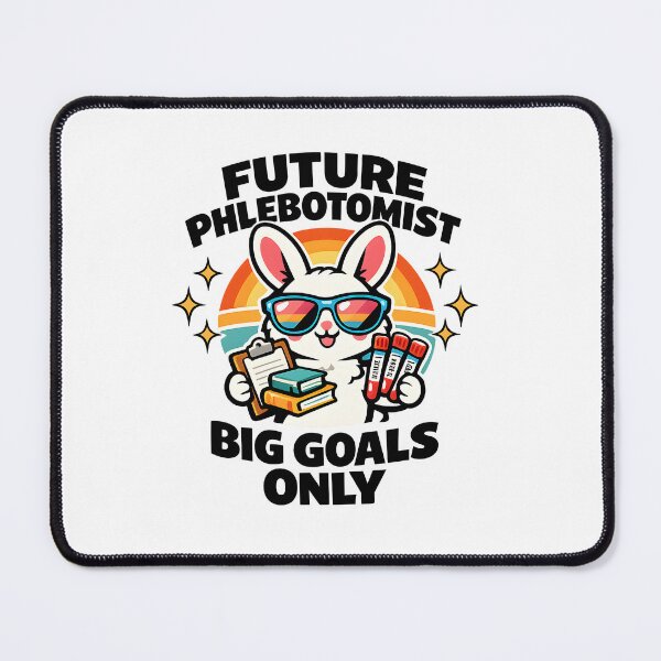 Item preview, Cute Bunny Future Phlebotomist Student Retro Sunset Sunglasses Study Motivation Sticker | National Phlebotomist Recognition Week Medical Lab Training Gift designed and sold by ClinicalHubs.