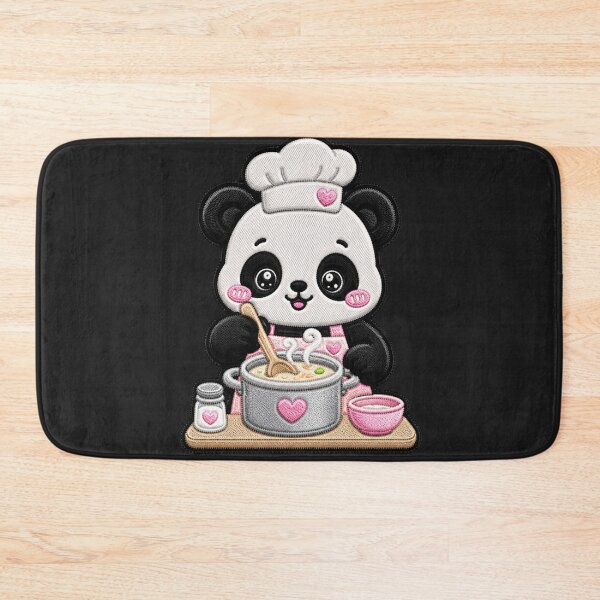 Item preview, Kawaii Cooking Panda Embroidery Patch Cute Chibi designed and sold by ColorSplash123.