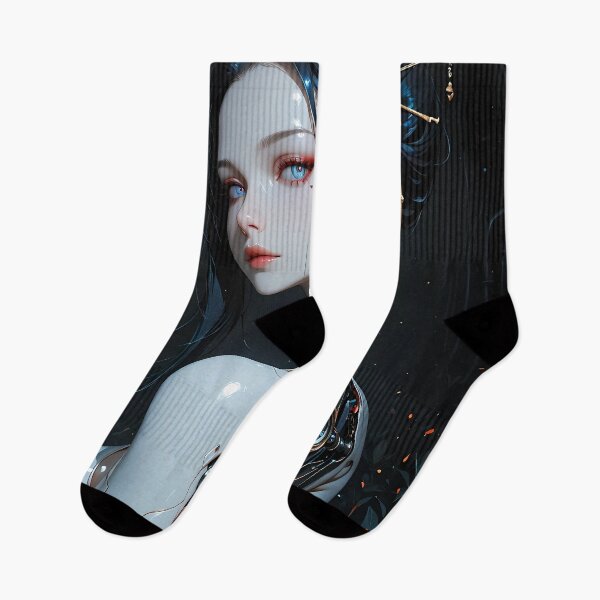 Item preview, Cybernetic Geisha Anime Girl Cyberpunk Futuristic Neon Poster designed and sold by BorgSpareParts.