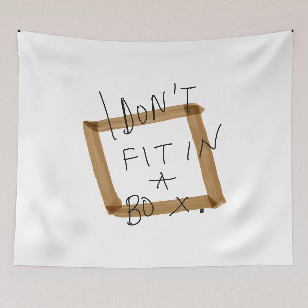 Item preview, I Don’t Fit In a Box Typography Art designed and sold by Barelythere2324.
