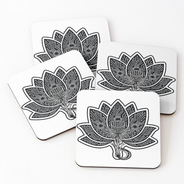 Item preview, Binary Lotus – The Digital Bloom of Zen designed and sold by CalmFrameArt.