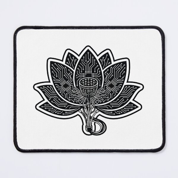 Item preview, Binary Lotus – The Digital Bloom of Zen designed and sold by CalmFrameArt.