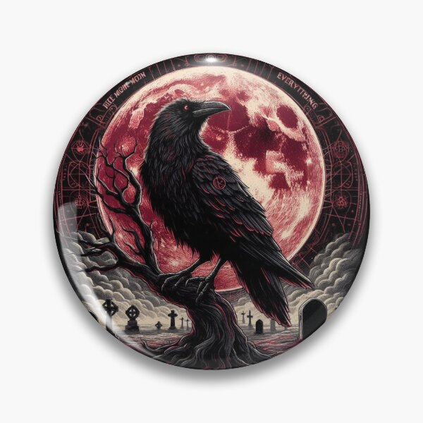 Item preview, The Moon Knows Everything – Gothic Raven Art designed and sold by Dogandesighn.