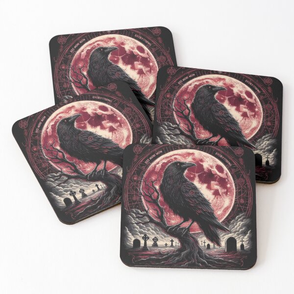 Item preview, The Moon Knows Everything – Gothic Raven Art designed and sold by Dogandesighn.