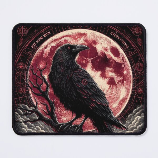 Item preview, The Moon Knows Everything – Gothic Raven Art designed and sold by Dogandesighn.