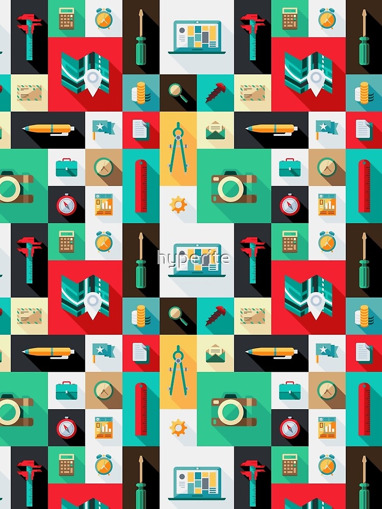 Thumbnail 3 of 3, Scarf, Workaholic - Icon Pattern designed and sold by hyperite.