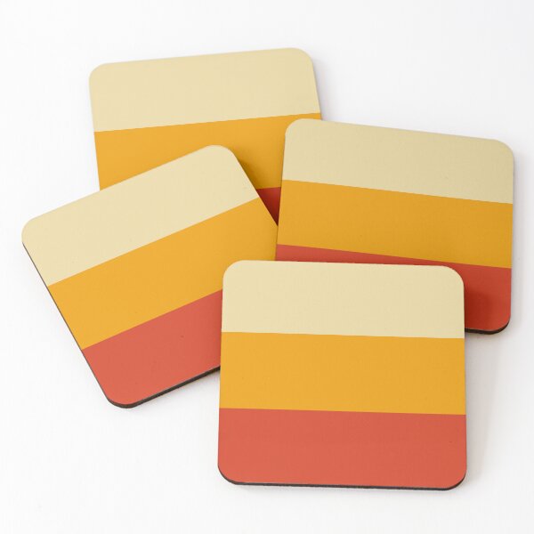 Item preview, Large stripes in burned orange, beige and yellow designed and sold by StefanStudioArt.