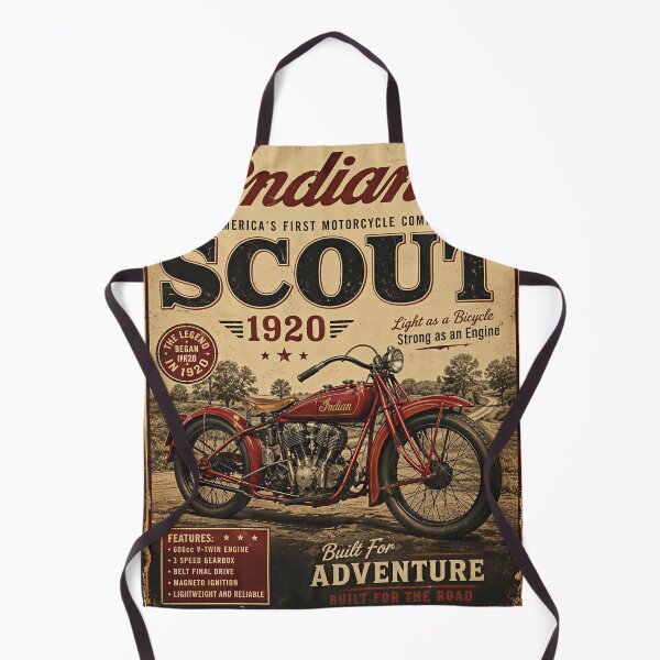 Item preview, Vintage Red Indian Scout 1920 Motorcycle designed and sold by Image Creative.
