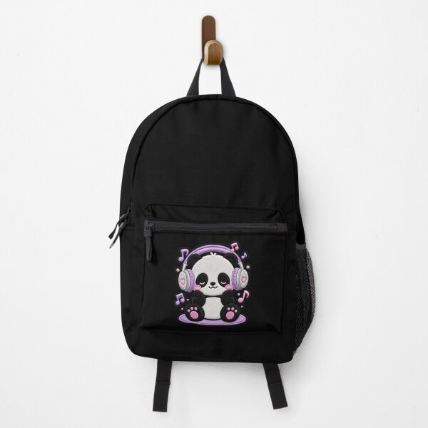 Item preview, Kawaii Panda Music Embroidery Patch Cute Chibi designed and sold by ColorSplash123.