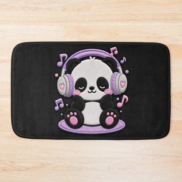 Item preview, Kawaii Panda Music Embroidery Patch Cute Chibi designed and sold by ColorSplash123.