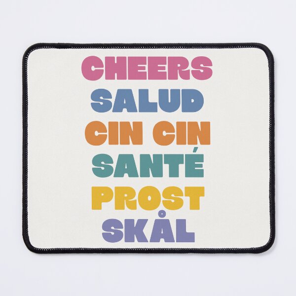 Item preview, Cheers salud cin cin colourful type designed and sold by Paigaam.