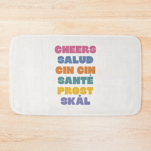 Item preview, Cheers salud cin cin colourful type designed and sold by Paigaam.