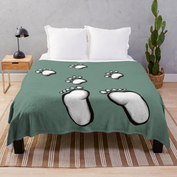 Item preview, Dog paw print and human foot print minimal pattern monochrome  designed and sold by Artonmytee.