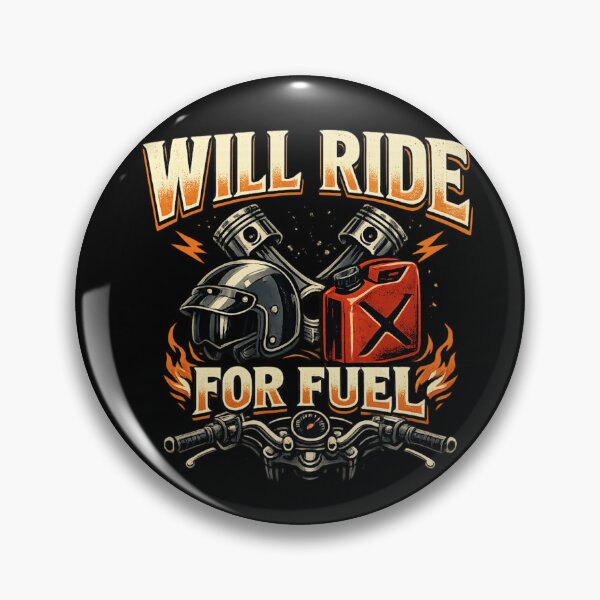 Item preview, Will Ride for Fuel – Vintage Motorcycle Biker Graphic Design designed and sold by Ladys-Gents.