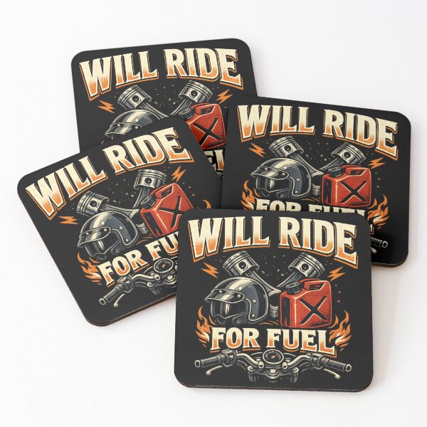 Item preview, Will Ride for Fuel – Vintage Motorcycle Biker Graphic Design designed and sold by Ladys-Gents.
