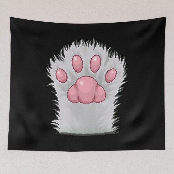 Item preview, Fluffy Cat Paw Print Toe Beans Cute designed and sold by OlyvieArt.