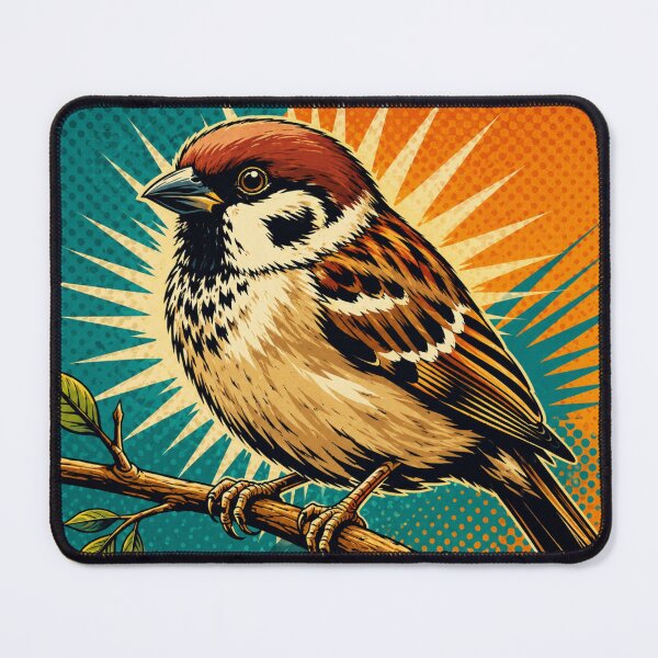 Artikelvorschau, Stilisierter Spatz – Pop-Art-Vogelillustration entworfen und verkauft von Dogandesighn.