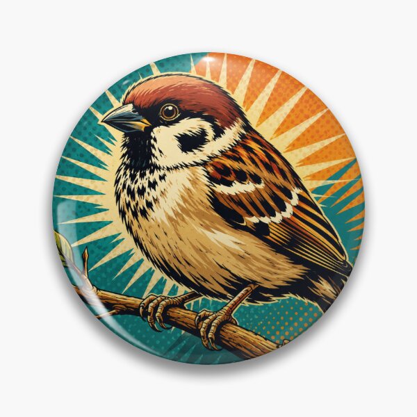 Artikelvorschau, Stilisierter Spatz – Pop-Art-Vogelillustration entworfen und verkauft von Dogandesighn.