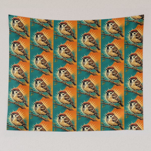 Item preview, Stylized Sparrow – Pop Art Bird Illustration designed and sold by Dogandesighn.