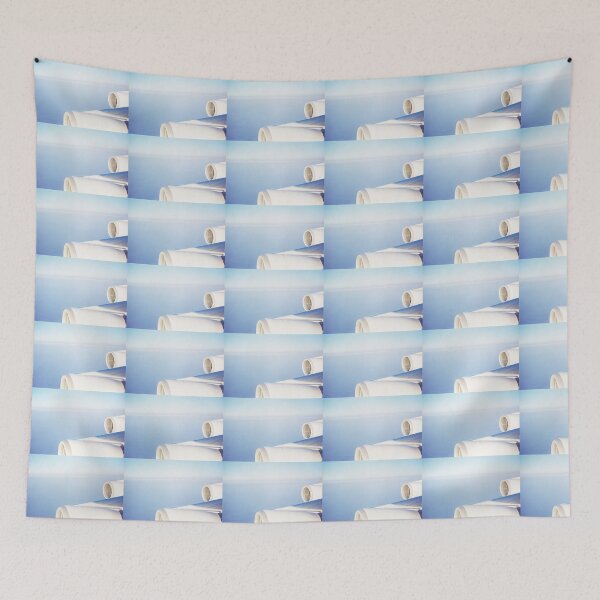 Item preview, Plane wing in blue sky analogue 35mm film ra-4 darkroom print designed and sold by edwardolive.
