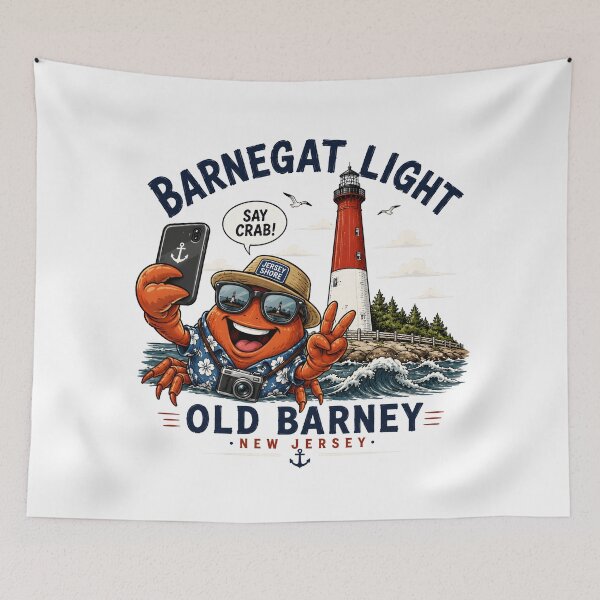 Item preview, Funny Barnegat Light Crab Selfie Old Barney Beach Design Funny Gifts designed and sold by BadhbhArt.