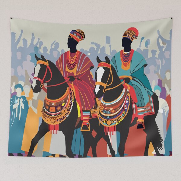 Item preview, African Ojude Oba Festival Art designed and sold by Henriz Creative.