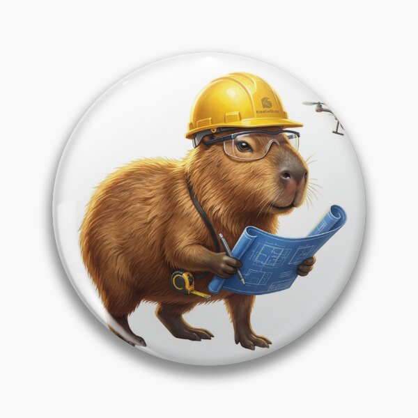 Item preview, The most organized capybara in construction, ready to build your next project with precision and zen. designed and sold by KreativStudioFr.